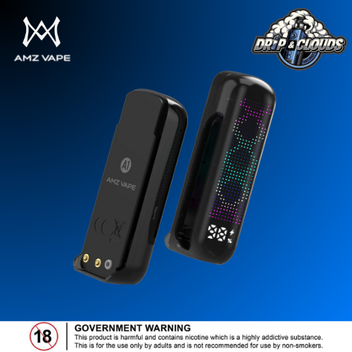 AMZ A1 Airflow Designed Shape Battery Charging Port Charging Voltage LED Screen Nicotine Type Nicotine Concentration E-liquids Capacity