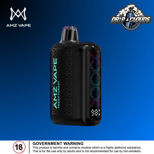AMZ A1 Airflow Designed Shape Battery Charging Port Charging Voltage LED Screen Nicotine Type Nicotine Concentration E-liquids Capacity