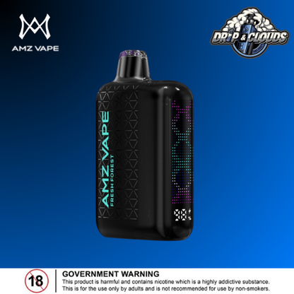 AMZ A1 Airflow Designed Shape Battery Charging Port Charging Voltage LED Screen Nicotine Type Nicotine Concentration E-liquids Capacity